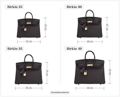 hermes bag sizes